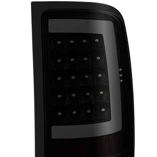 Akkon - For 07-14 Gmc Sierra 1500 2500 3500Hd Pickup Black Bezel Smoked Lens C-Shape Led Tail Brake Light