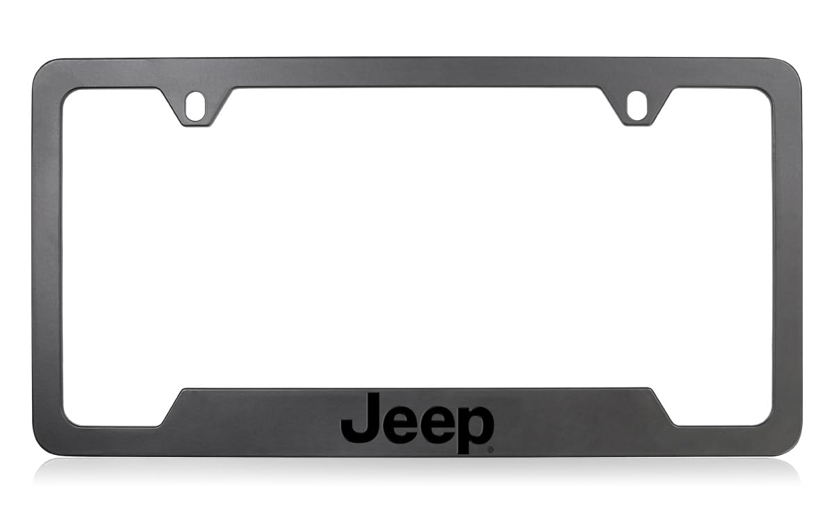 Jeep License Plate Frame - Blacked Out Metal Engraved