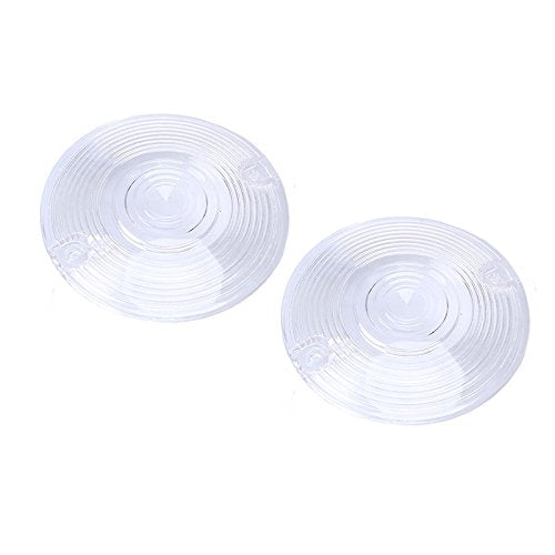 Zytc White Clear Harley Turn Signal Lens Lenses Covers 3 1/4'' For Harley Touring Flat Electra Glide Road King Pack Of 2