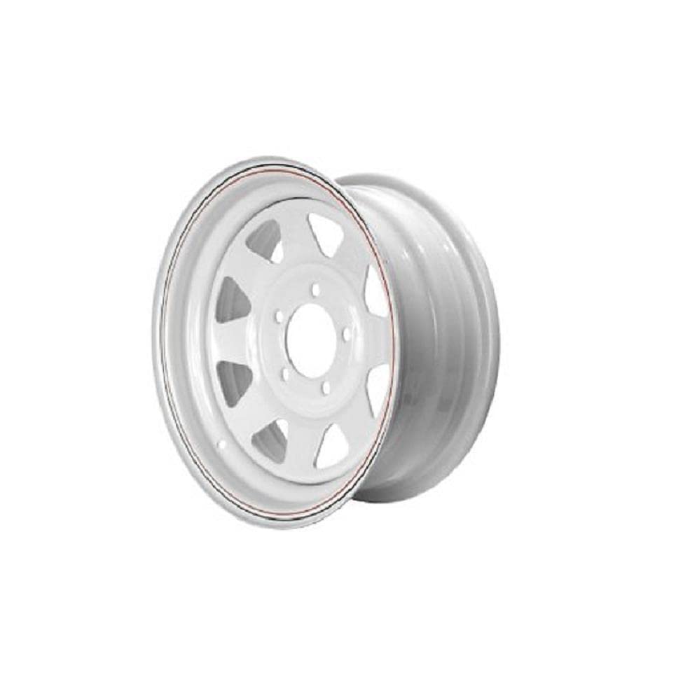 Steel Wheels, Eight Spoke, White W/Stripes - Loadstar (Option: Model 20232)
