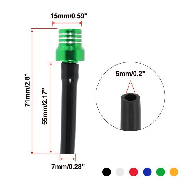 2Pcs Atv Gas Tank Vent Hose Air Vent Hose Gas Fuel Cap Universal Cnc Tube One Way Valve Aluminum Breather For Klx110 Kx65