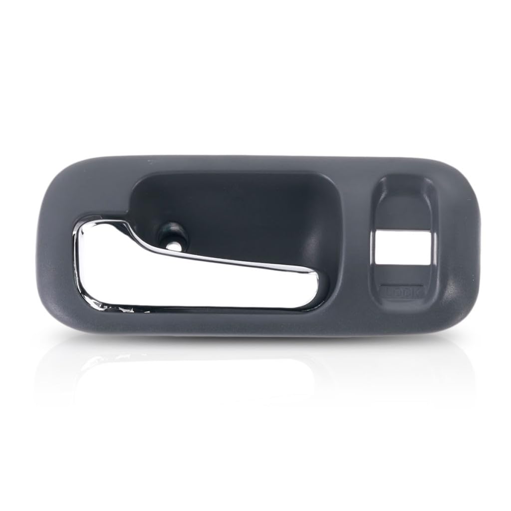 Door Handle for Honda CR-V 1997-2001 Driver Side | Front | Interior | Gray Bezel | w/Chrome Lever | with Door Lock Hole| Trim: L