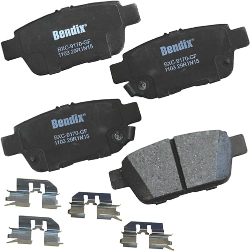 Bendix Priority1 Cfc1103 Ceramic Rear Brake Pads For Acura Tl 2014-2009, Honda Ridgeline 2014-2006