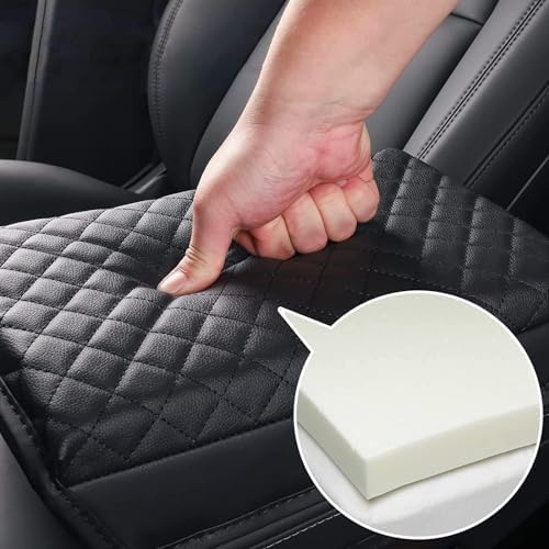 Aomsazto Heightening Armrest Pad For 2012 2013 2014 2015 2016 Honda Crv Middle Leather Black