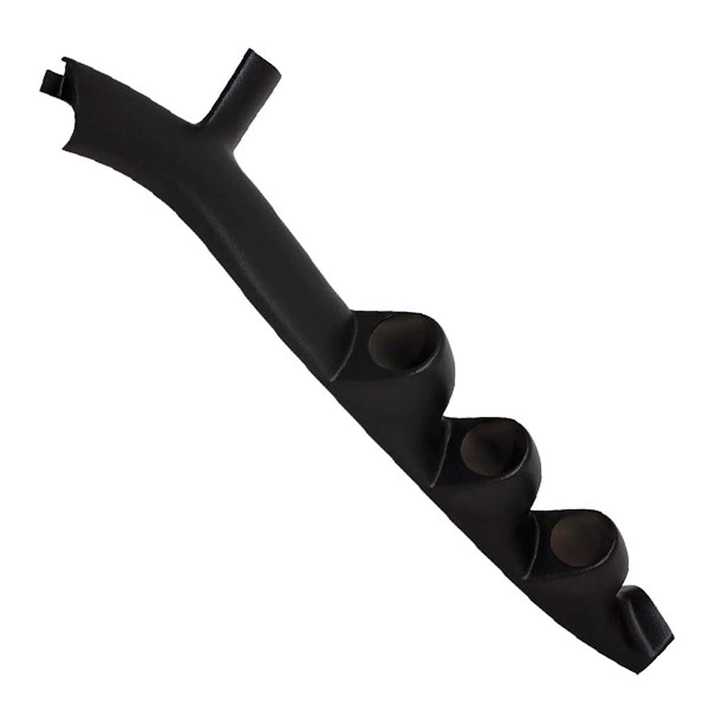 GlowShift Black Triple Pillar Gauge Pod Compatible with Ford Mustang GT Hardtop 1987-1993 - ABS Plastic - Mounts (3) 2-1/16'' (5