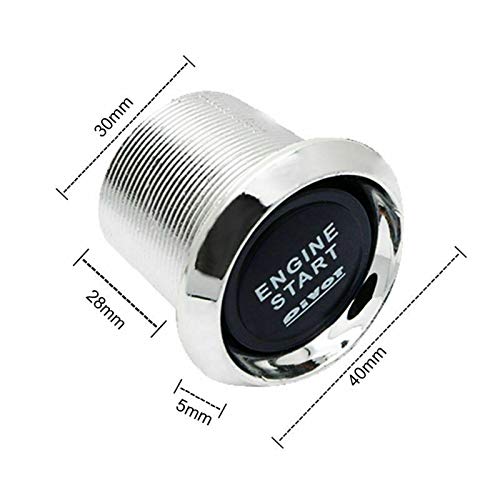 Push Start Button, Machswon Car 12V Led Engine Start Push Button Switch Ignition Input Kit