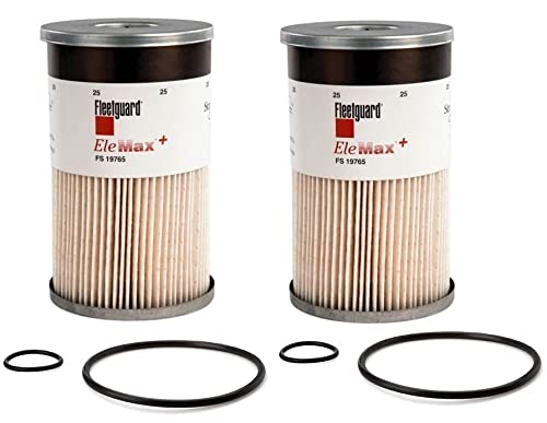Fs19765 Fleetguard Fuel Water Separator (Pack Of 2), Replaces Baldwin Pf7930, Donaldson P550851, Luber Finer L9765Fxl, Wix Wf10005