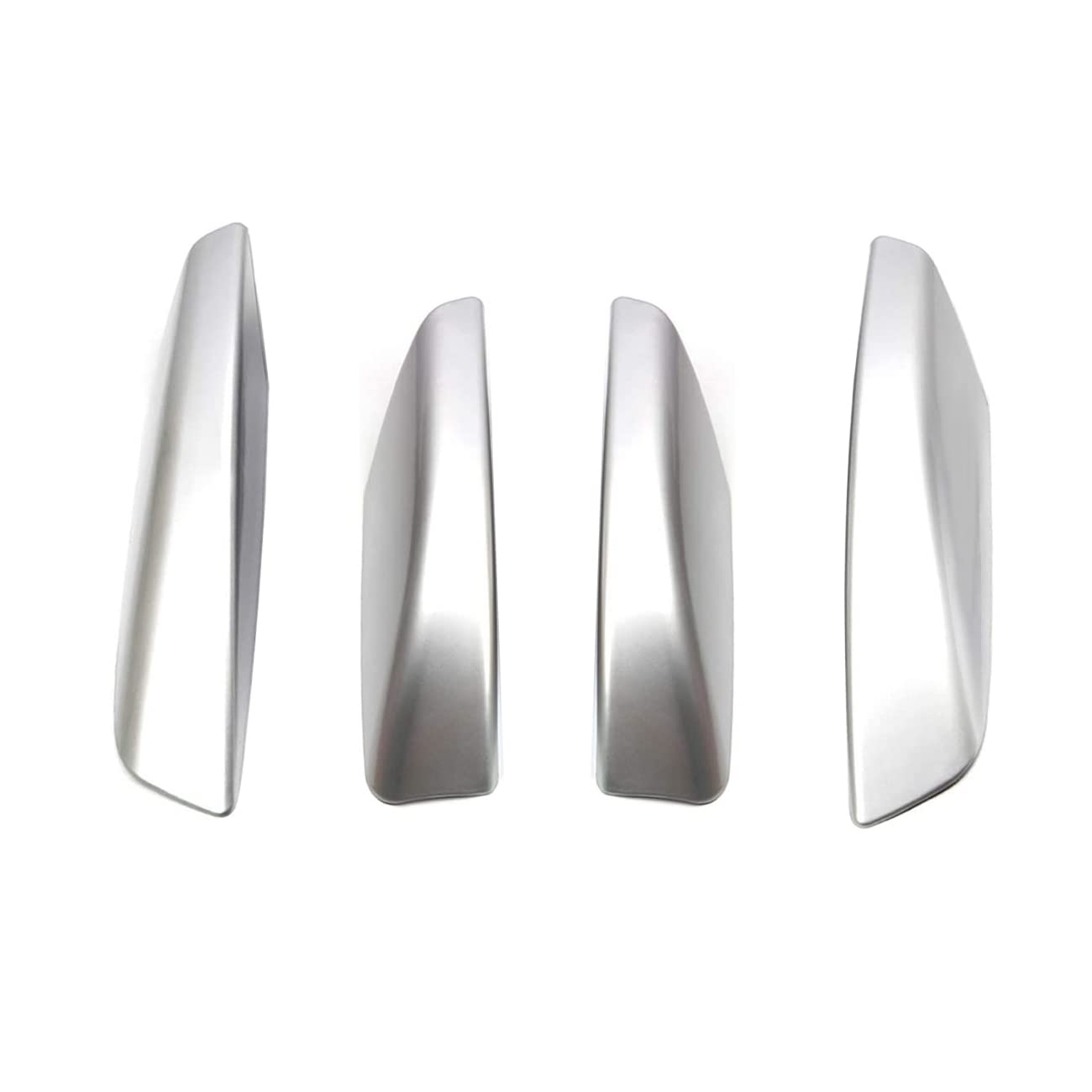 Tocatus Roof Cargo Rack Rail End Cover Shell Cap Trim For 2003-2009 Toyota 4Runner 4Wd N210, Silver, 4Pcs