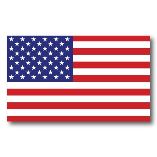 Magnet Me Up American Flag Magnet Decal, 3X5 Inches, 4 Pack, Red, White, And Blue, Heavy Duty Automotive Magnet For Car, Truck,