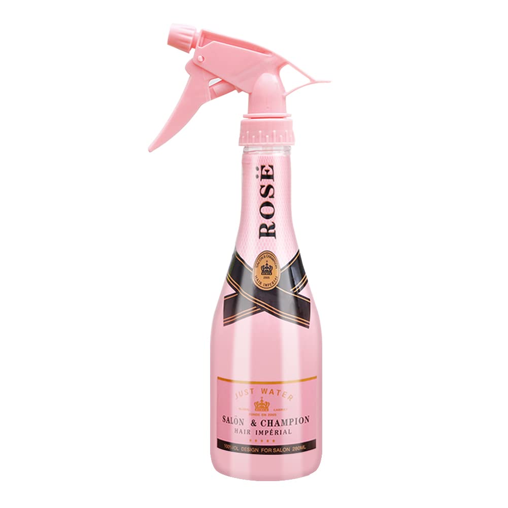 YOUNGFLY Mist Spray Bottle  9.8oz Rose Champagne Design Salon Water Mister  280ml Empty Trigger Fine Mist for Barber Hairdresser Home Cleaning Hair-New