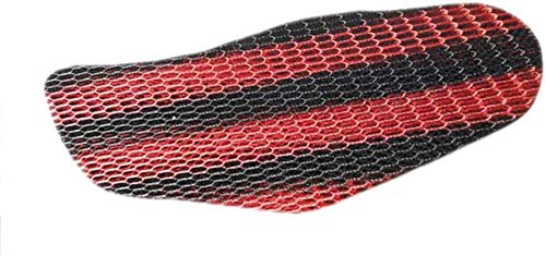 HUUSO Nylon Bike Stretchable Net Seat Cover Compatible with Hero Passion Pro (Black & Red)