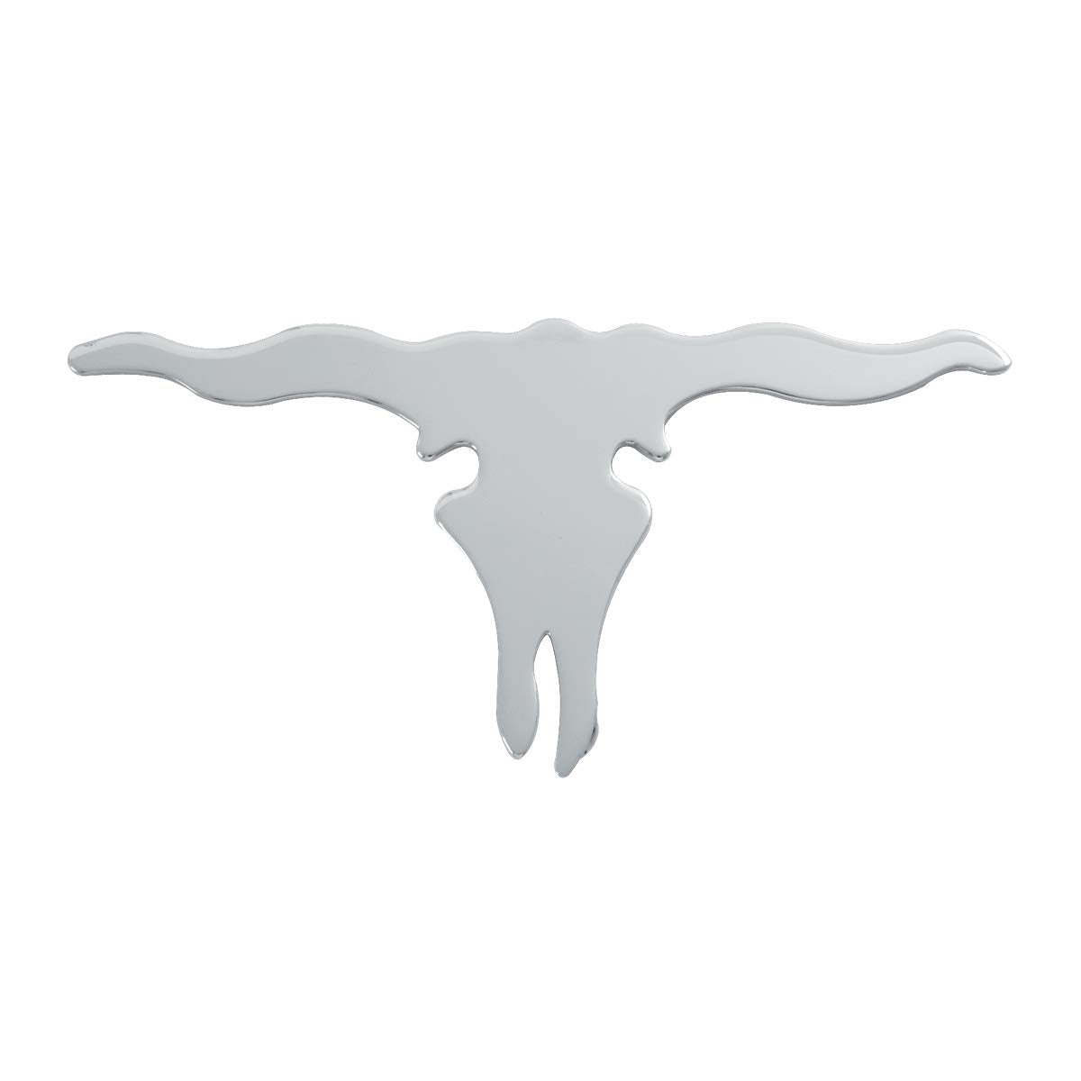 Grand General 90223 Chrome Mini 'Long Horn Skull' Mud Flap Cut-Out