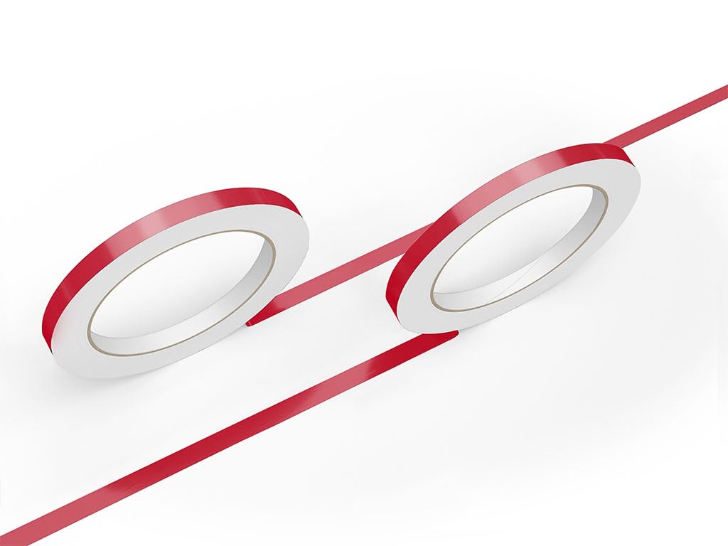 3M 50 Dark Red Gloss Vinyl Pinstriping Tape - Vinyl Striping Lines Stickers, Striping (1/2In X 150Ft Roll)