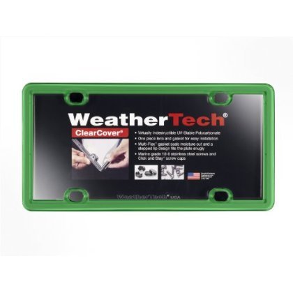 Weathertech Clearcover License Plate Cover And Frame, Kelly Green