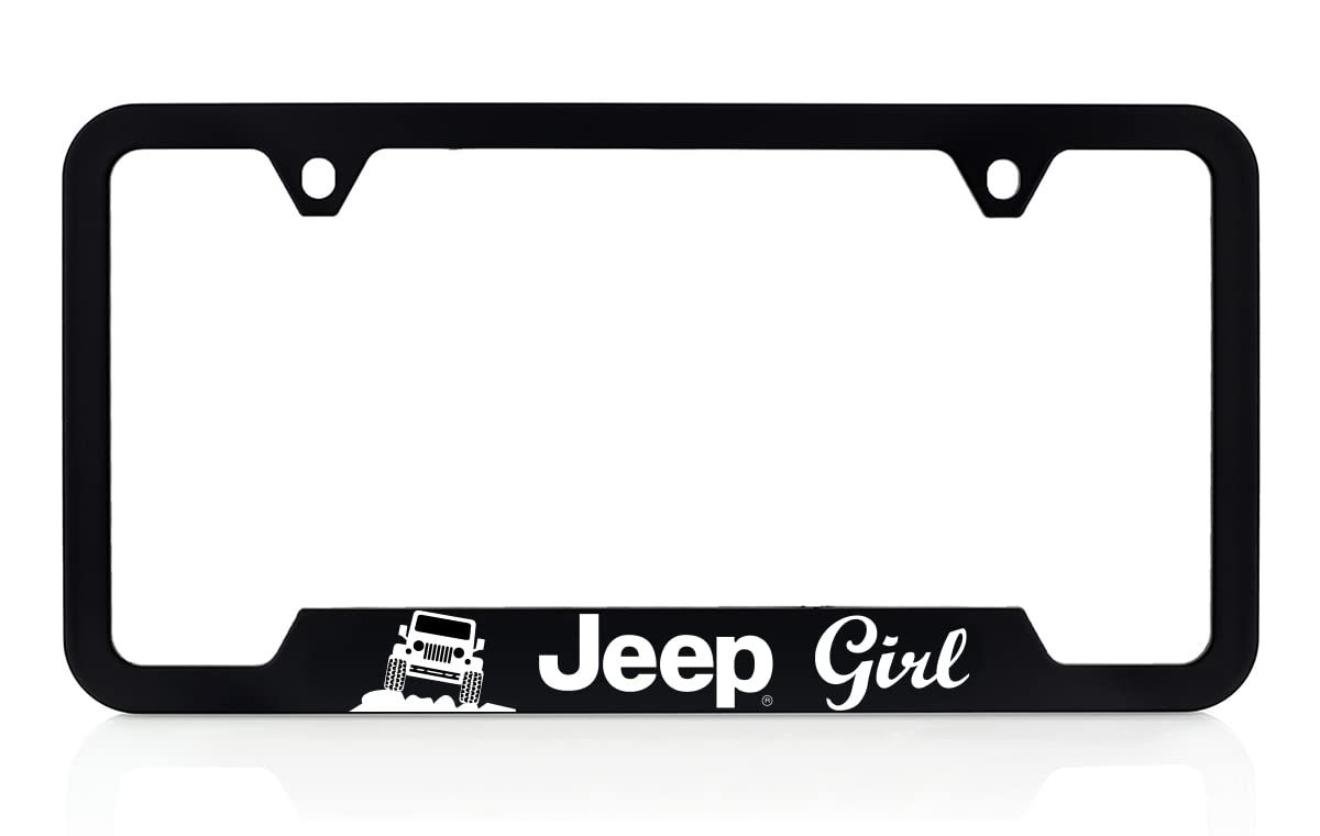 Jeep Uv Printed Plastic License Plate Frame - Jeep Girl