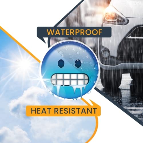 Magnet Me Up Hot And Cold Emoticon Magnet Decal, 5 Inch, 2 Piece Combo Pack, Cute Self-Expression Decorative Magnet For Car, Tru