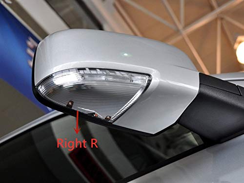 Jinfili Front Right Rearview Mirror Led Turn Signal Lights Assembly Passenger Side Marker Puddle Lamp Compatible With 2010-2018
