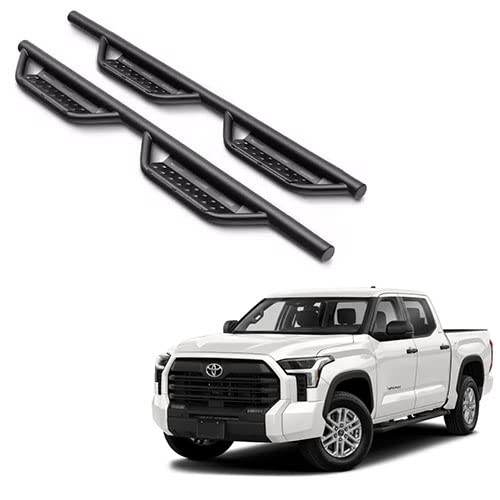 Realtruck Nerf Rs Steps For Toyota Tundra | Cab Length, Steel, Textured Black | 722418212 | Fits 2022-2024 Toyota Tundra Crewmax 5.6' Short Bed