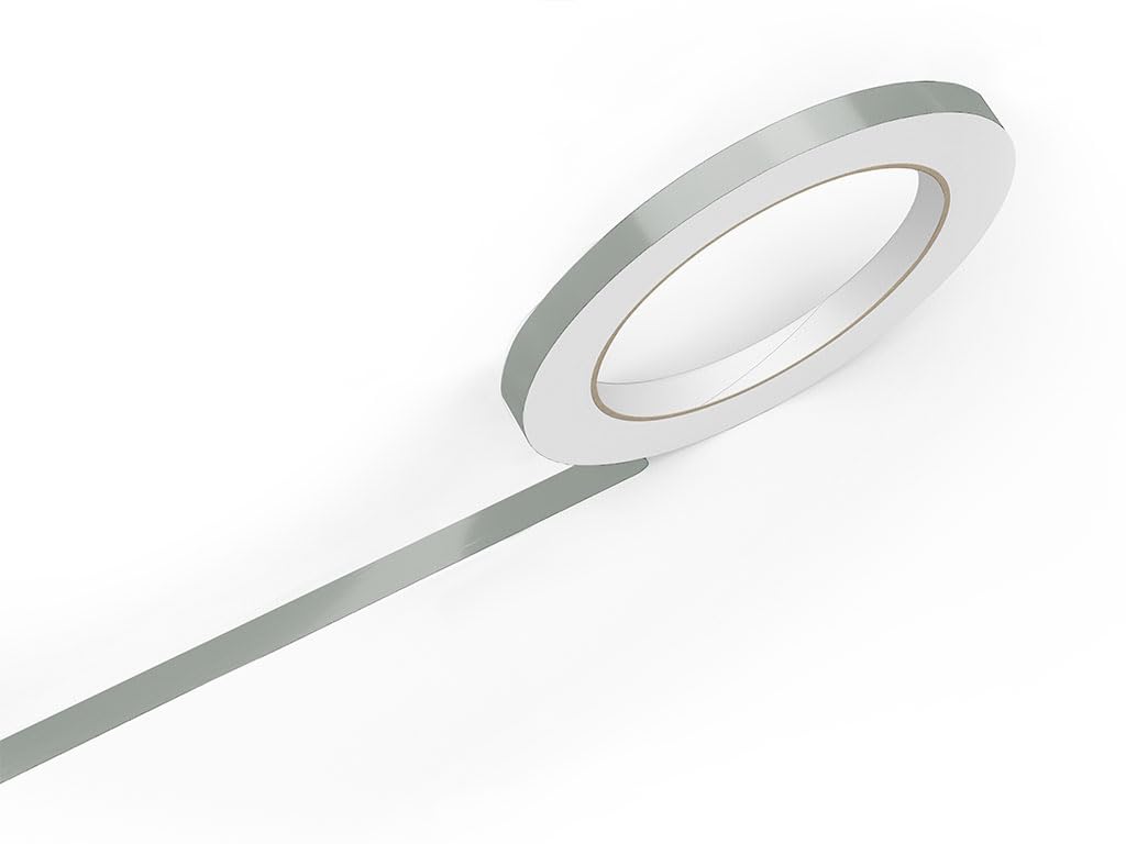 3M 50 Light Gray Gloss Vinyl Pinstriping Tape - Vinyl Striping Lines Stickers, Striping (1/4In X 150Ft Roll)