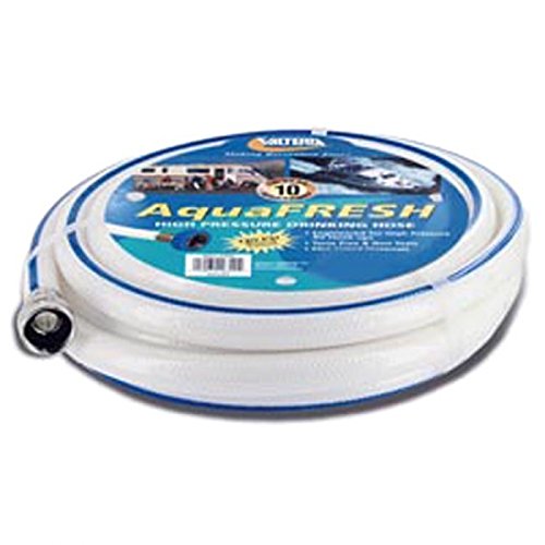 Valterra AquaFresh High Pressure Drinking Water Hose, Water Hose Hookup for RV - 1/2&quot; x 15', White