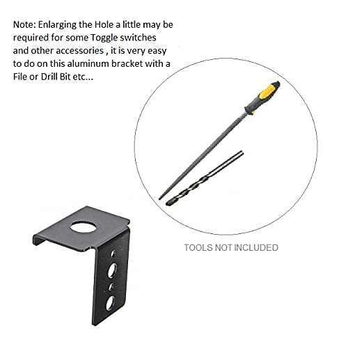 Bracket For Panel Mount Electrical Components Like Push Button Circuit Breaker, Toggle Switch, Led Indicator Panel Mount Connector, Fuse And More