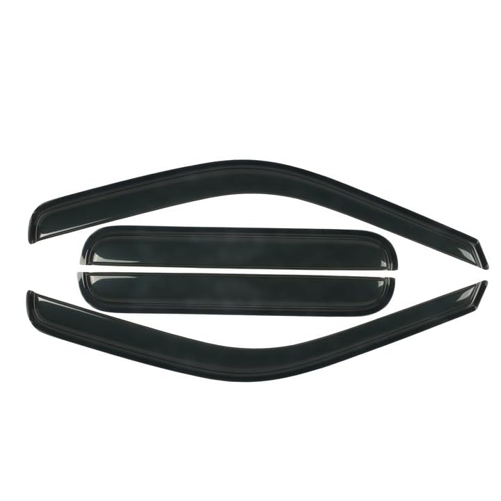 4 Pcs Rain Guards Fit For 1999-2016 Ford F250 F350 F450 F550 Supercrew Super Duty Truck (4 Full Doors), Outside Mount Side Windo