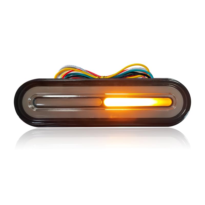 Blyilyb 12-80V Dual Color Motorcycle Scooter Amber Color For Turn Signals And Red Color For Tail Light Brake Stop Light Lamp (Pa