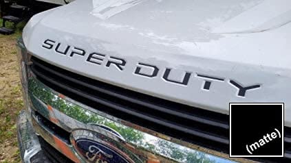 Decal Mods 2017-2022 Hood Grille Decal Sticker Letter Inserts Inlays (Thin) Replacement For Ford F250 F350 F450 (2017-2022) Supe
