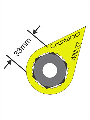 Counteract Counterpoint - 33Mm High Viz Yellow Wheel Nut Indicator (100Pk)