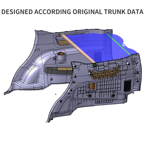 Boparauto Cargo Cover For Jeep Grand Cherokee Accessories With Mesh Organizer 2011-2020 2021 Rear Trunk Shade Cover(Not Fit For 2021 Winter-2022 For Grand Cherokee L )