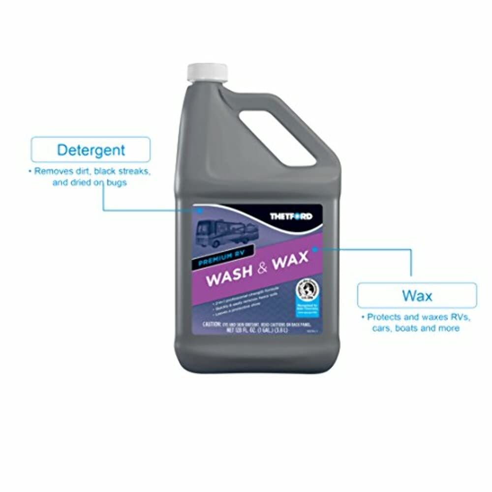 Thetford Premium Rv Wash And Wax, Detergent And Wax For Rvs / Boats / Trucks / Cars - 1 Gallon - Thetford 32517