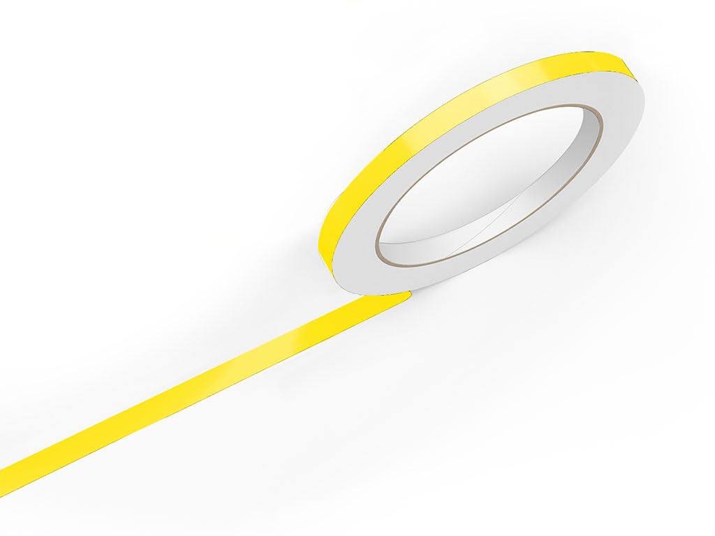 3M 50 Lemon Yellow Gloss Vinyl Pinstriping Tape - Vinyl Striping Lines Stickers, Striping (1In X 150Ft Roll)