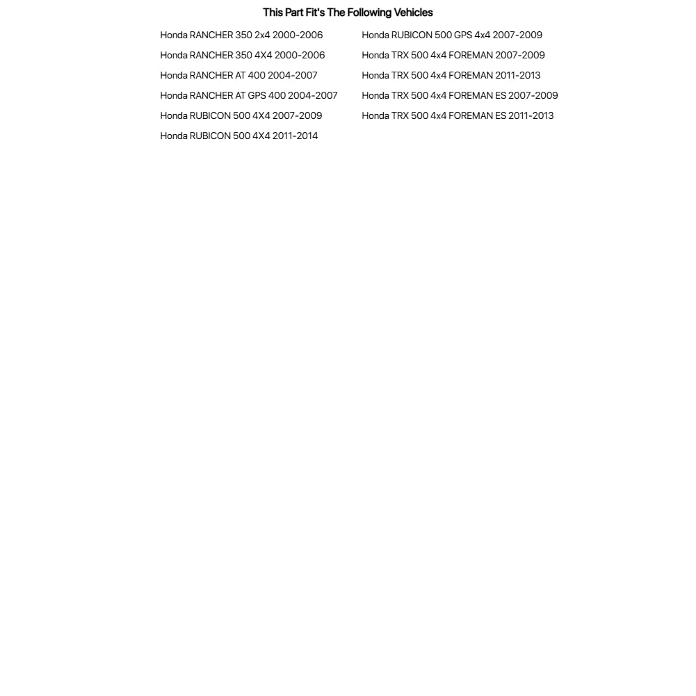 Tusk Shock Bushing Kit Front Lower Compatible with Honda Rancher 350 2000-2006/TRX 500 Foreman 2007-2013