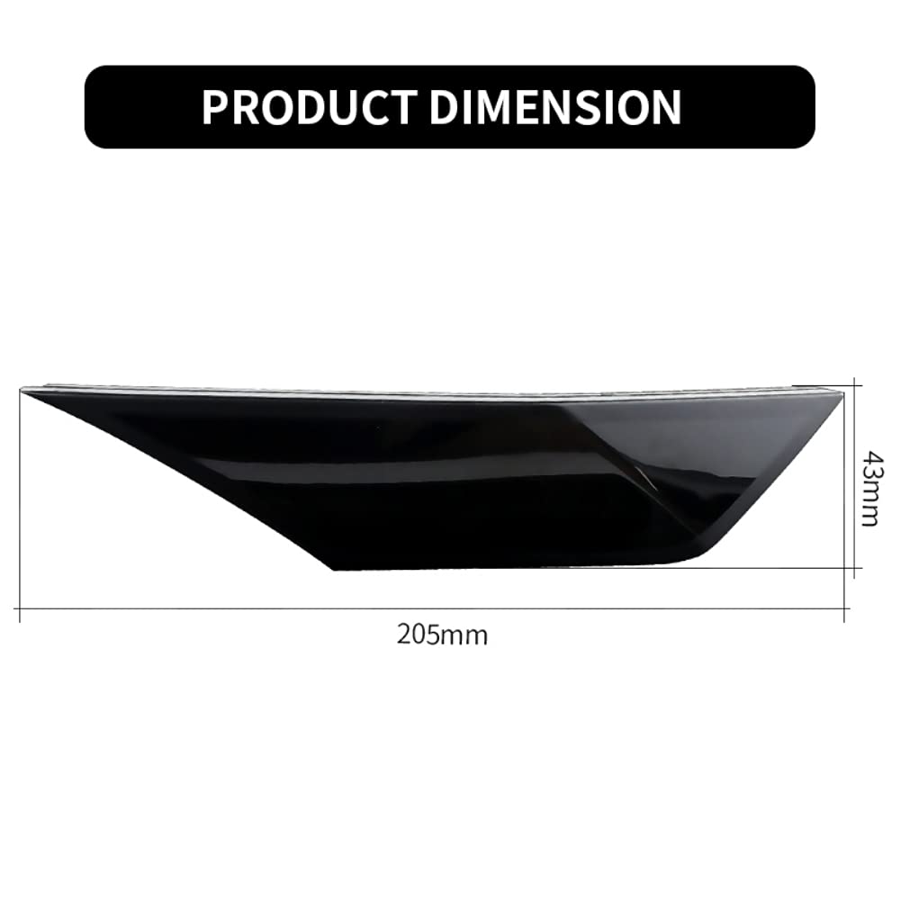 Apmat 2Pcs Dark Smoked Lens Full Led Amber Front Fender Side Marker Light Replacement For Turn Signal Lamp Assembly Honda Civic