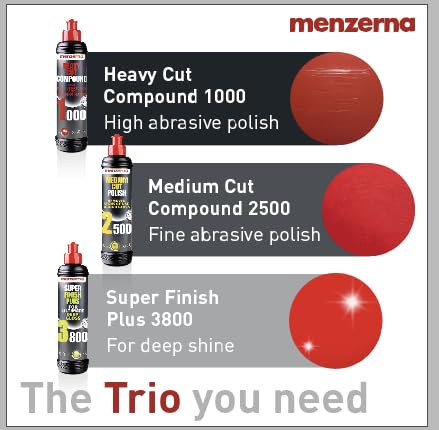 menzerna Polishing Set - HCC1000, MCC2500 & 3800 | 3-Step System for Scratch Removal, Swirl Elimination & Mirror-Like Finish
