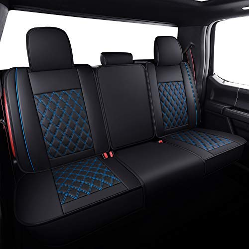 Aierxuan Car Rear Seat Covers With Waterproof Leather, Automotive Vehicle Cushion Cover For Suv Pickup Truck Fit For 2009-2025 F