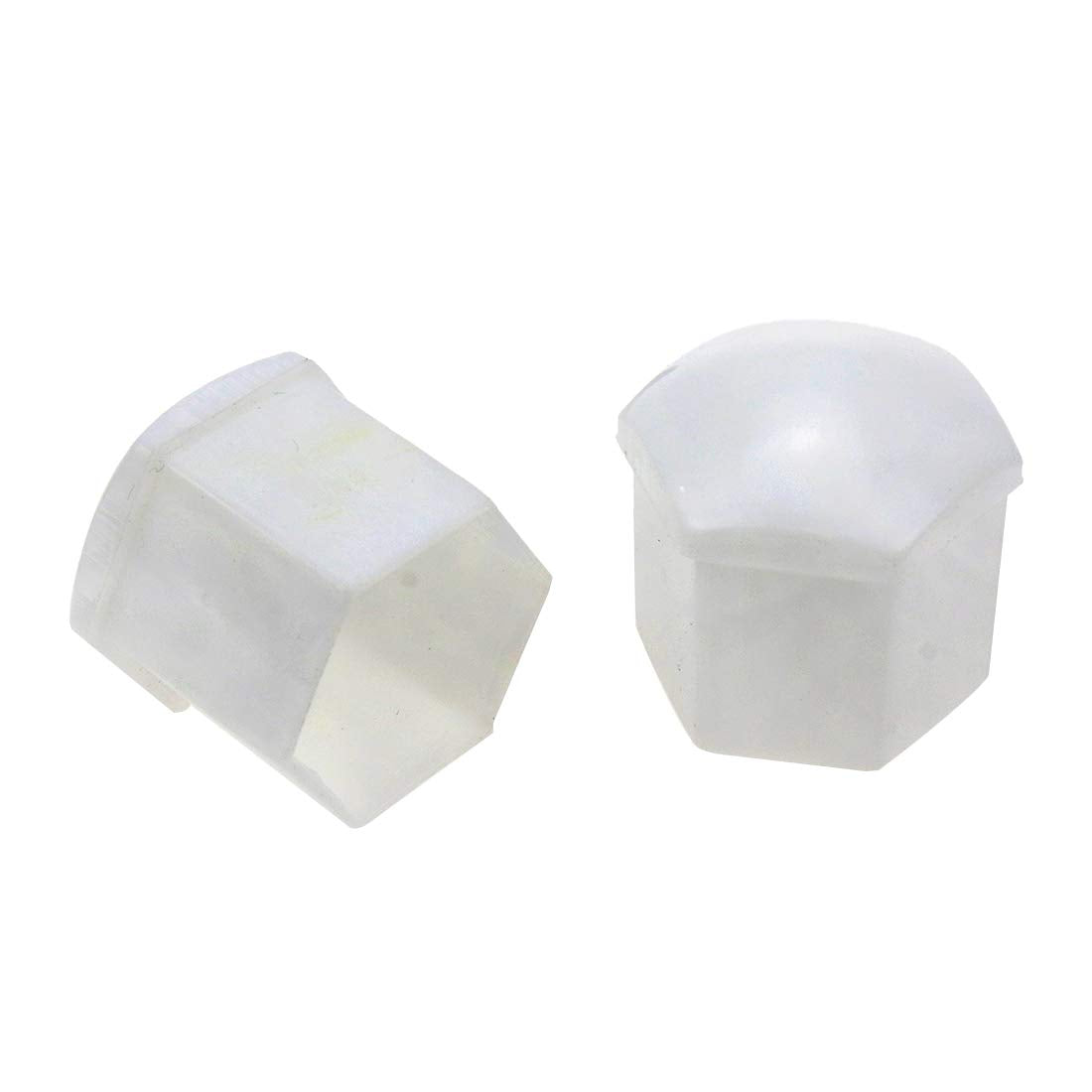 Modengzhe 20 Pcs Plastic Car Wheel Nut Lug Covers, 19Mm Inner Hex Width Car Wheel Bolt Dust Cap With Removal Clip, White