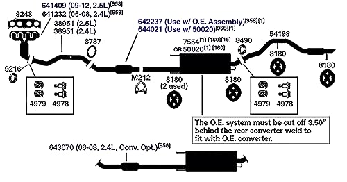 AP Exhaust Products 4978 Exhaust Bolt/Spring