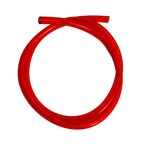 Outlaw Racing Or2095R Fuel Line Gas Hose Tube - 1/4' Inner Diameter - Compatible With Chainsaw, Motorcycle, Atv, Snowmobile & Jet Ski – Polyurethane Tubing - 3 Ft Long Fuel Hose For Small Engine (Red)