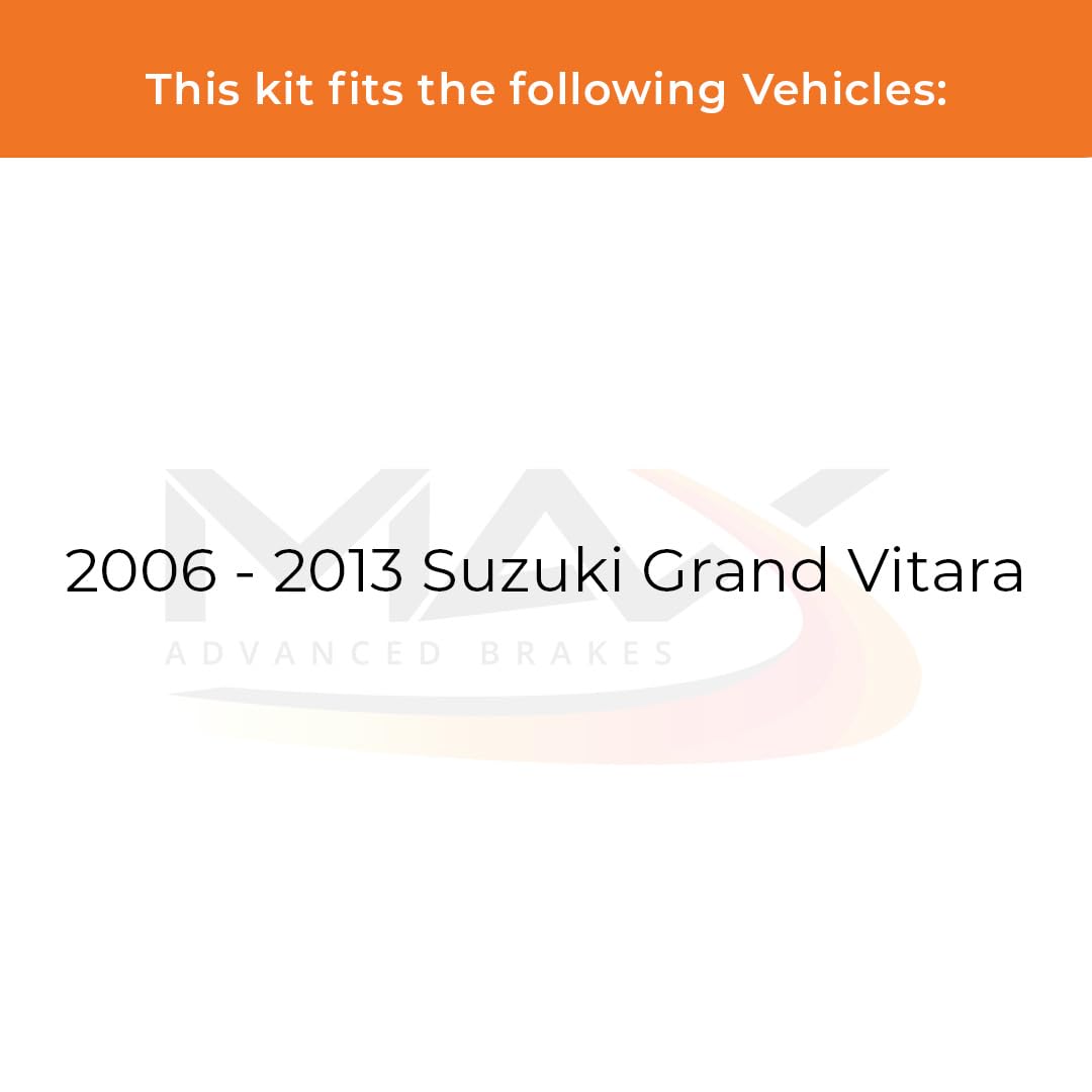 Max Advanced Brakes Front Brake Kit For 2006 2007 2008 2009 2010 2011 2012 2013 Suzuki Grand Vitara Replacement Premium Oe Disc Brake Rotors And Ceramic Brake Pads