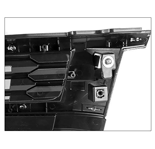 ZMAUTOPARTS Mesh Front Bumper Upper Hood Grille Shell Gloss Black Compatible with 2015-2020 Chevy Suburban/Tahoe LS LT