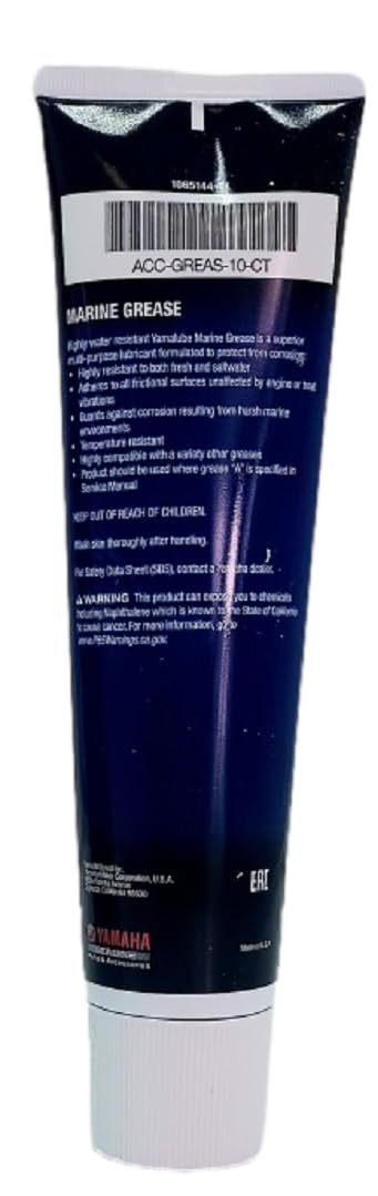 Yamaha Original Oem Yamalube Acc-Greas-10-Ct Marine Multi Purpose Grease Lubricant Yamalube Oem - (1) 10 Ounce Tube