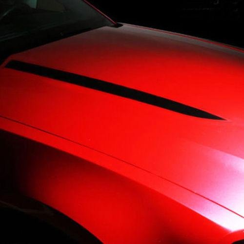 X Xotic Tech Hood Spear Side Stripe Decal Sticker Compatible With Ford Mustang 2015-2023, Glossy Black