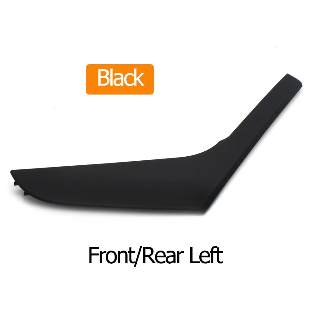 Fouedy Interior Car Front Rear Left Right Door Handle Cover Panel Trim Replacement For Vw Golf 6 Sedan Gti Mk6 2009-2014 (Black-Left)