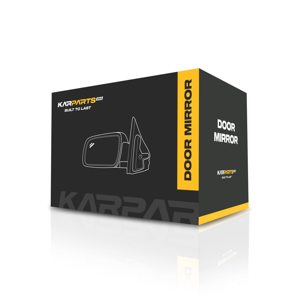 KarParts360 Door Mirror Assembly for Toyota Corolla 2020-2024, Passenger Side, Power, Heated, Blind Spot Detection, Manual Folding, Glass