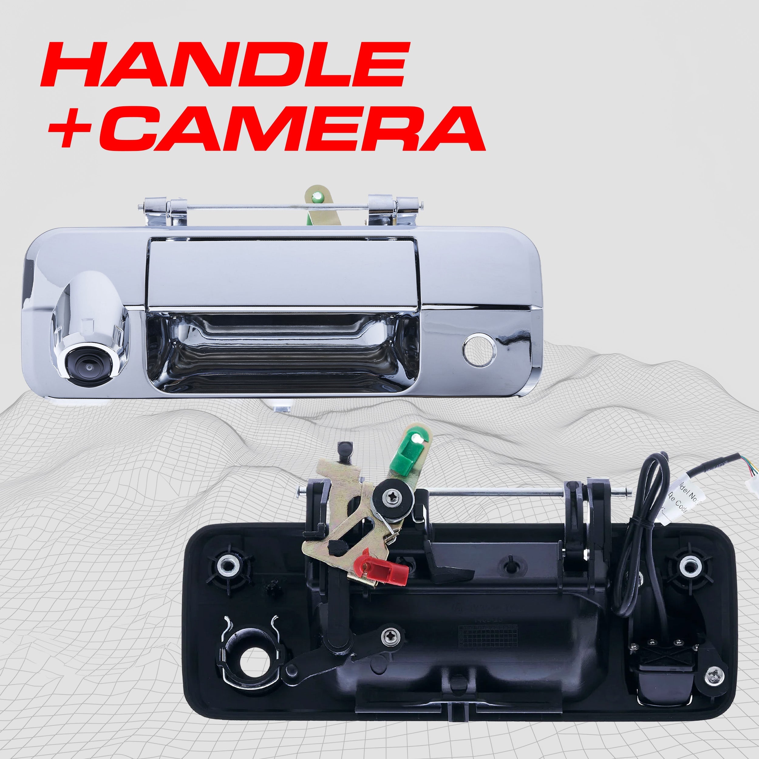 Toyota Tundra (2014-2024) Chrome Replacement Tailgate Handle with Backup Camera