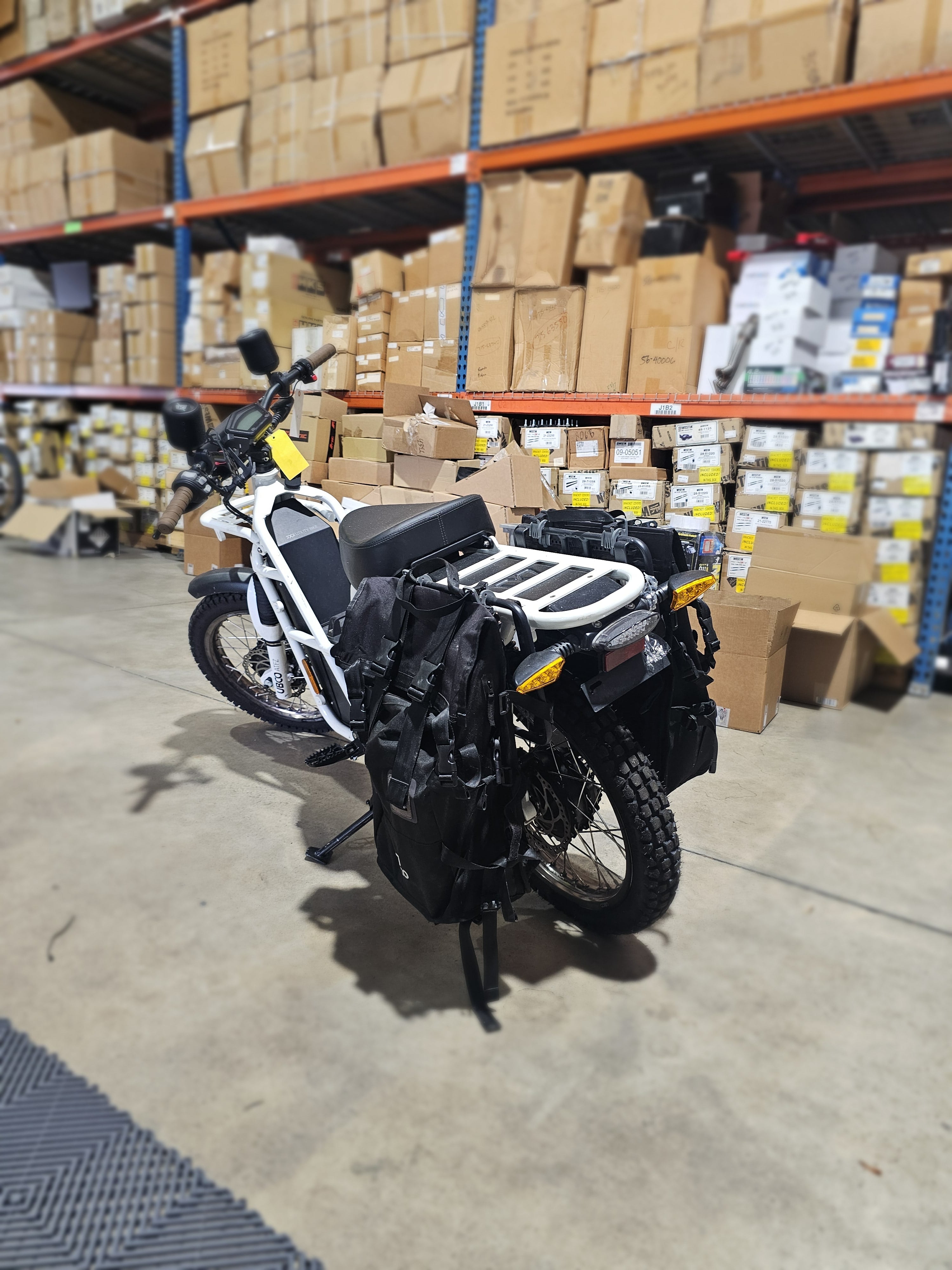 UBCO 2x2 Adventure Bike - White with Saddle Bags and speakers (DEMO)