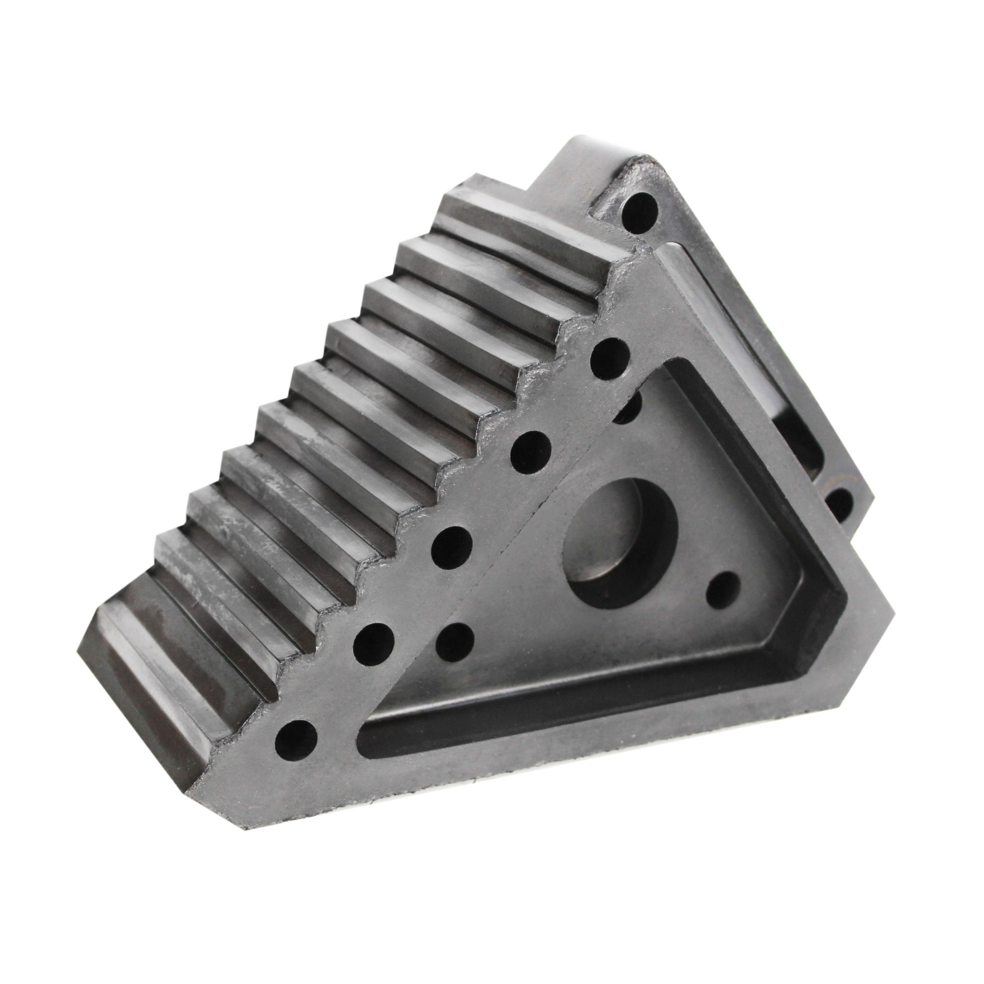 Extreme Max 5001.5772 HeavyDuty Solid Rubber Wheel Chock with Handle