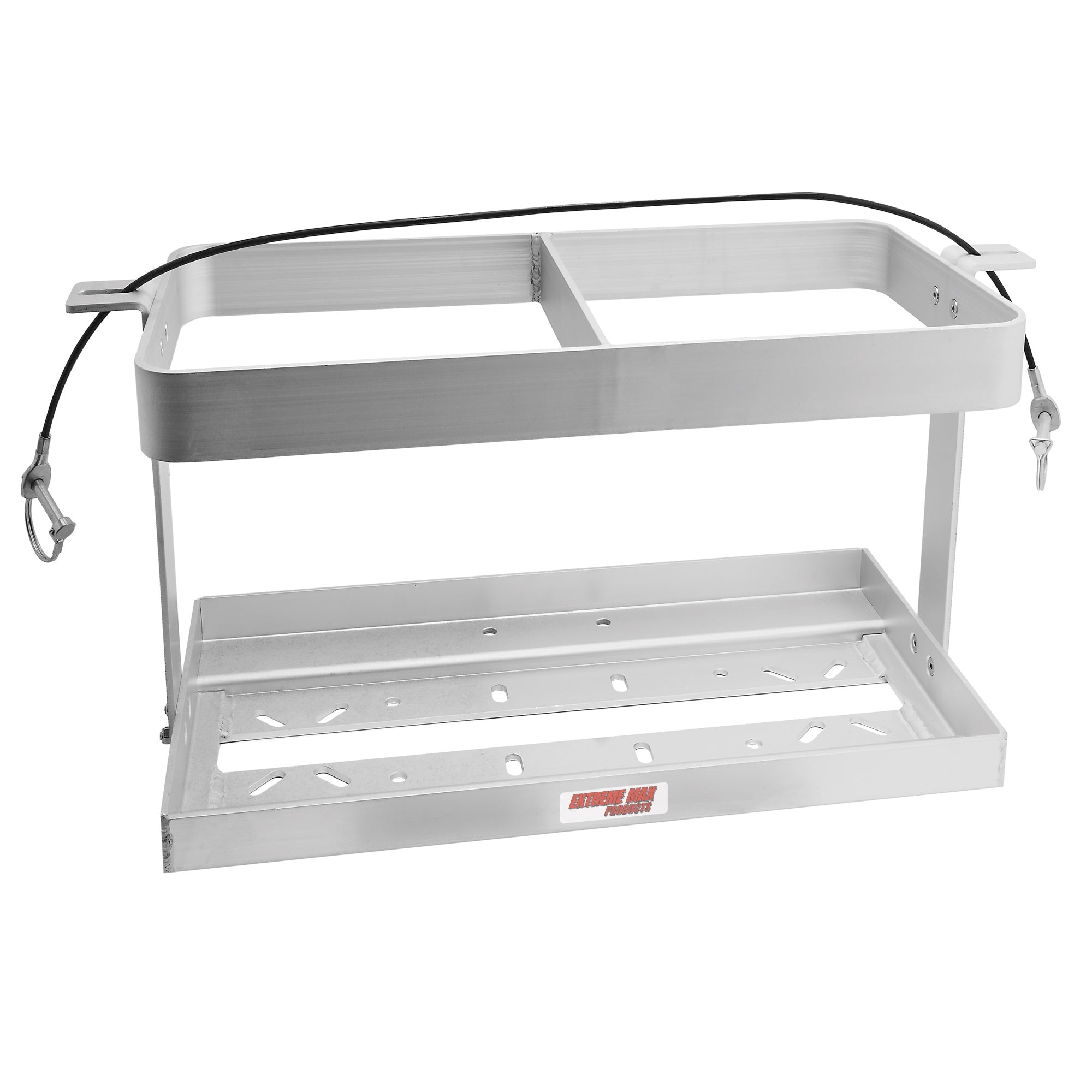 Extreme Max 5001.5858 Aluminum TrailerMount Race Fuel Jug Holder  Fits Two 5 Gallon Fuel Containers