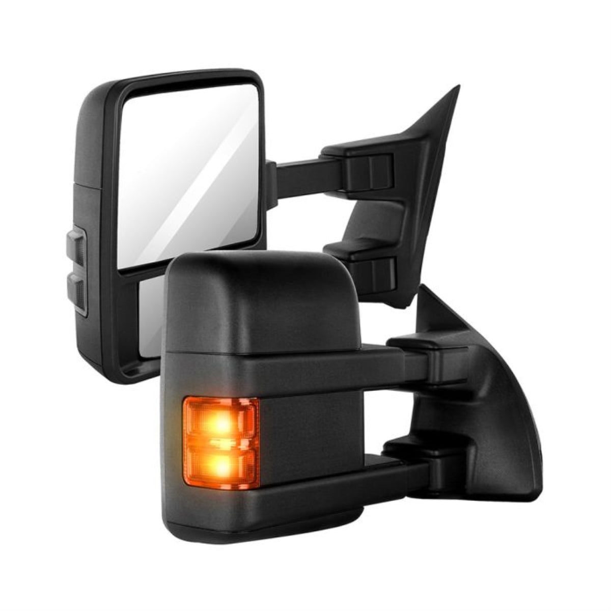 Towing Mirrors Power Heated Turn Signal Pair 08-16 Ford F250 Super Duty 08-16 Ford F350 Super Duty